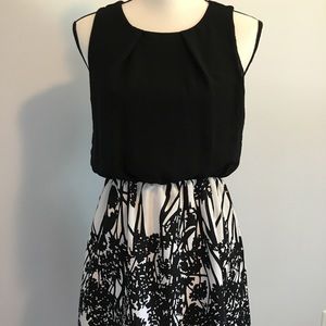 Black and White Flower Dress